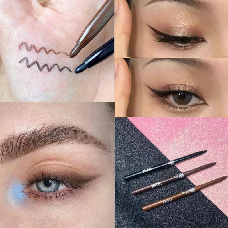 Eyeliner Gel Waterproof – Noir et Marron, Tenue Longue