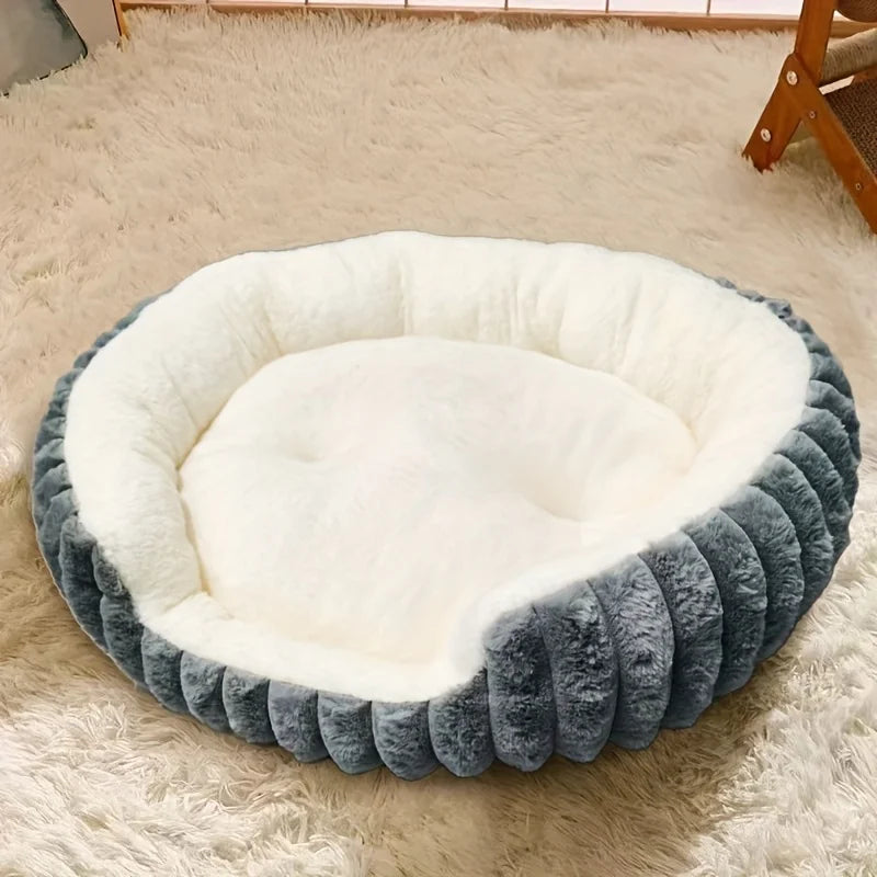 Jumbo Plush Pet Sofa Bed – Soft Washable Bed with Supportive Backrest