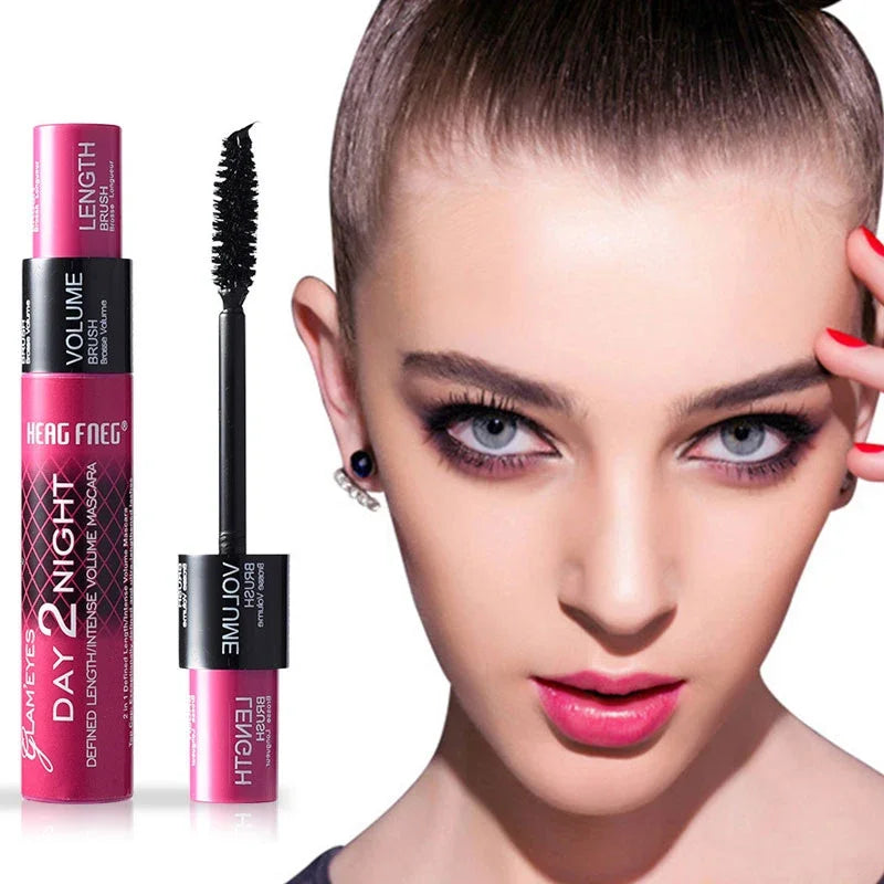 **« Mascara 2-en-1 – Volumisant, allongeant et waterproof »**