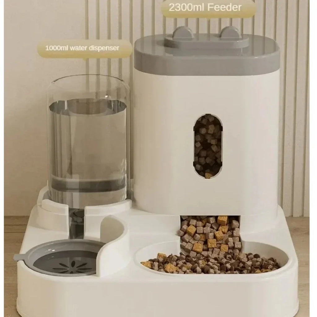 Automatic Pet Feeder & Water Dispenser – Large Capacity Food and Water Station