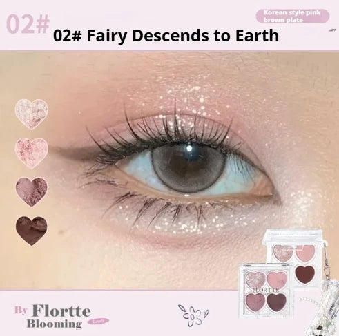 Palette fards à paupières 4 couleurs, mats et scintillants, multifonction, highlighter et blush, portable, illumine le maquillage