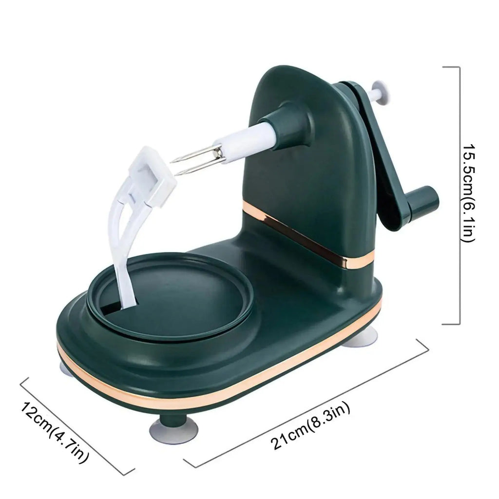 Manual Hand Crank Apple Peeler, Slicer & Corer – Fruit Peeling Machine with Divider and Replacement Blades