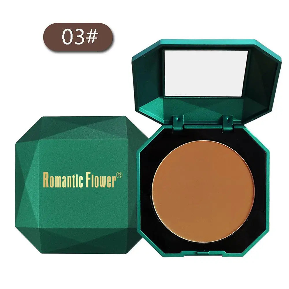 Poudre pressée foncée 4 couleurs – Peau foncée, poudre matte, longue tenue, waterproof, maquillage de marque, blush