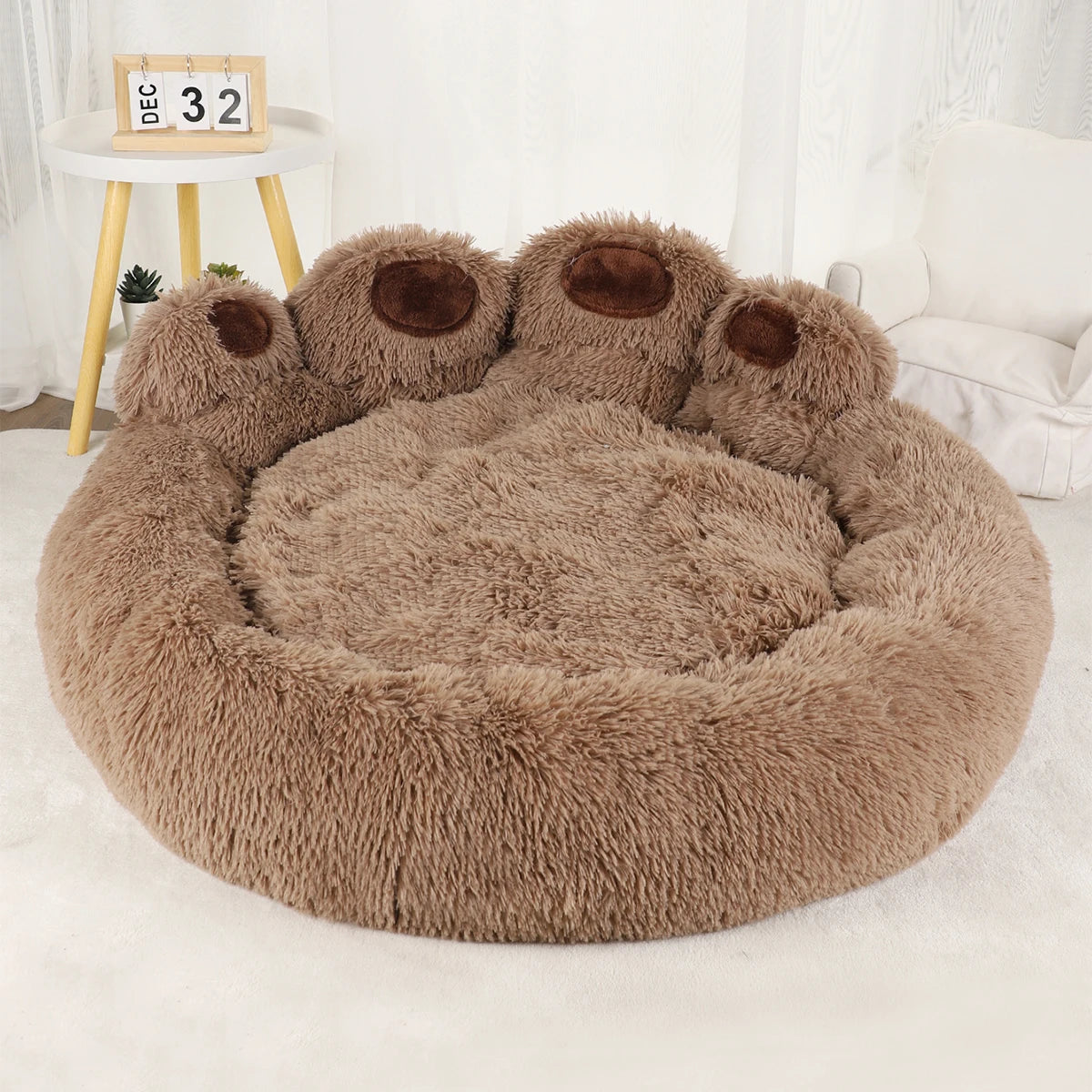 Fluffy Plush Pet Bed – Warm Sofa Bed for Dogs & Cats