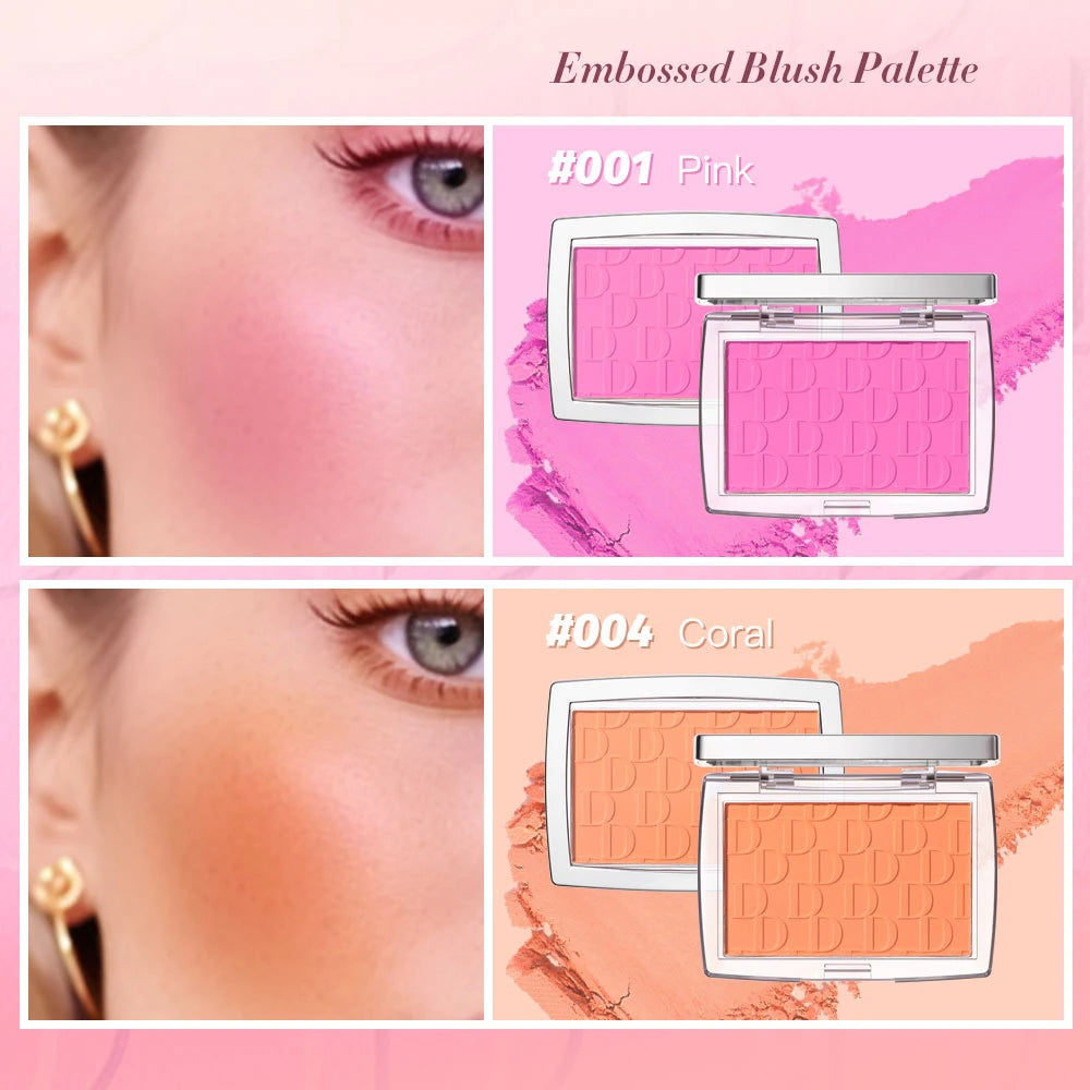 Blush pour le visage mat – Teinte naturelle pour les joues, illumine le visage, rose/rouge – Contouring, poudre douce, maquillage féminin