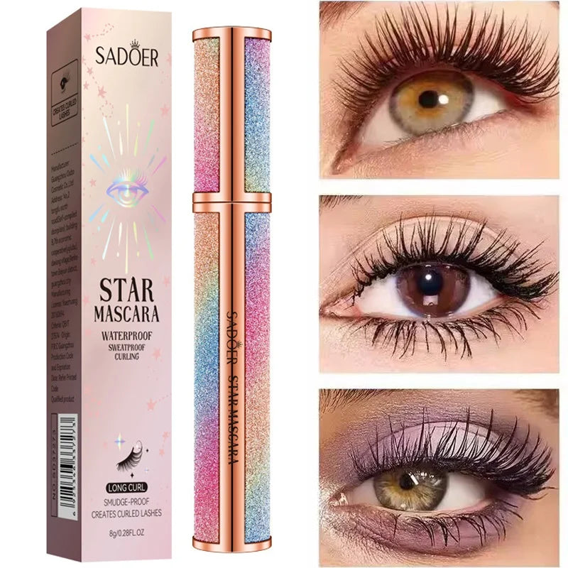 Mascara waterproof allongeant cils noirs soyeux longue tenue extensions maquillage coréen