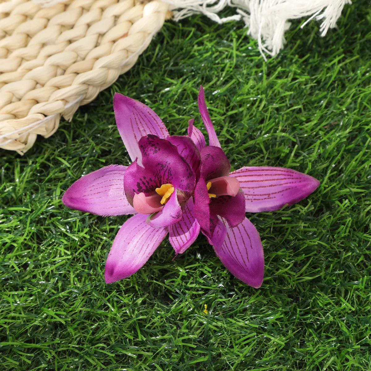« Barrettes Femme – Fleurs Orchidée, Style Bohème »