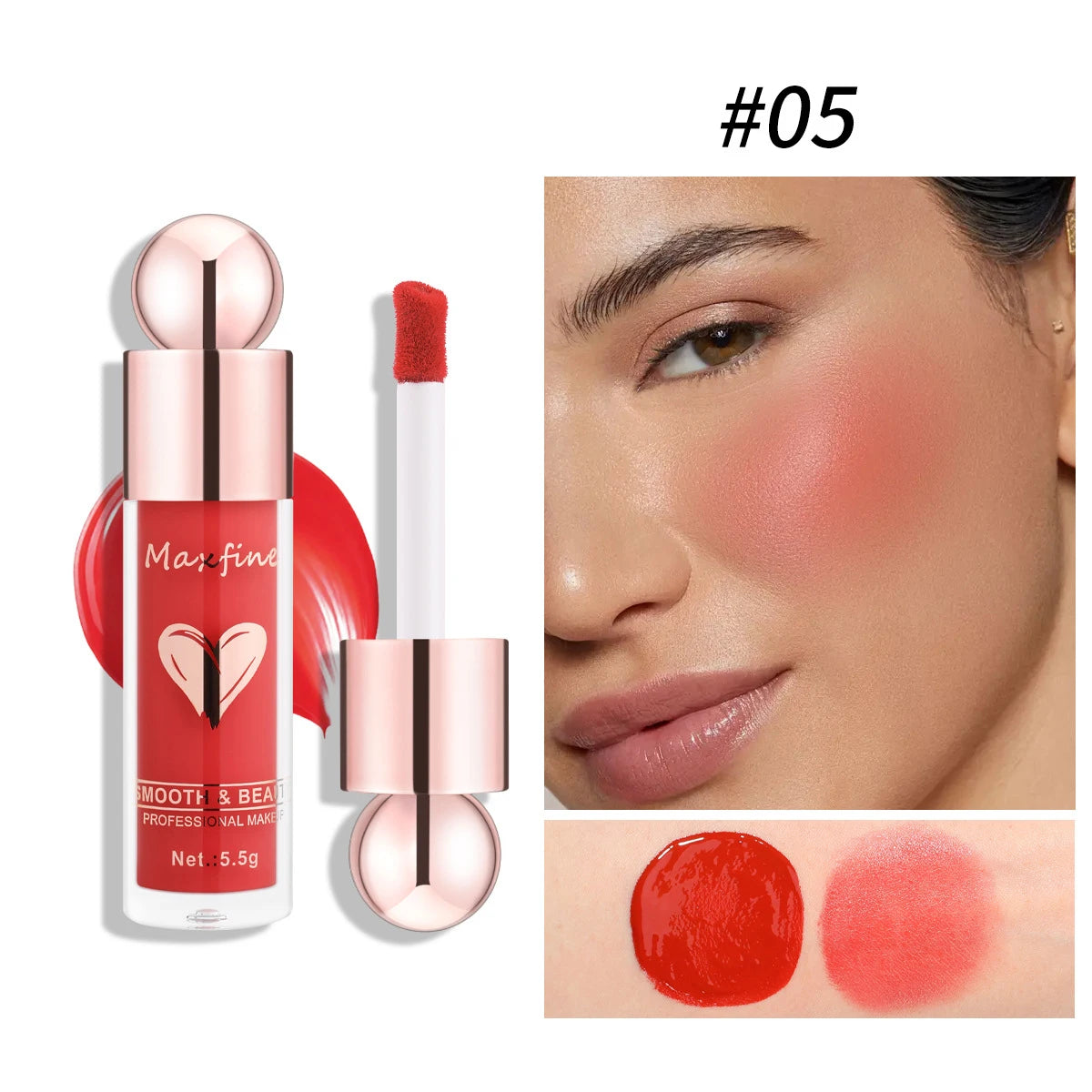 Blush Liquide Multifonction – Texture Lisse, Pigmentation Longue Tenue, Formule Hydratante et Effet Lumineux pour un Maquillage Éclatant