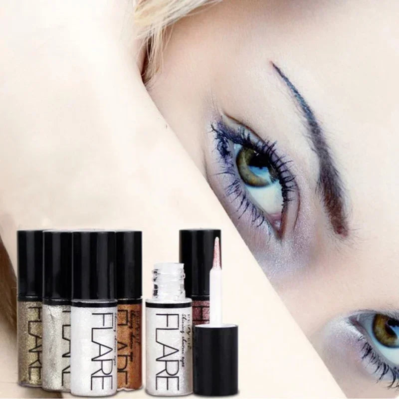 Eyeliner waterproof brillant effet diamant, fard à paupières pailleté argenté, or rose et sequins, maquillage et cosmétiques de beauté