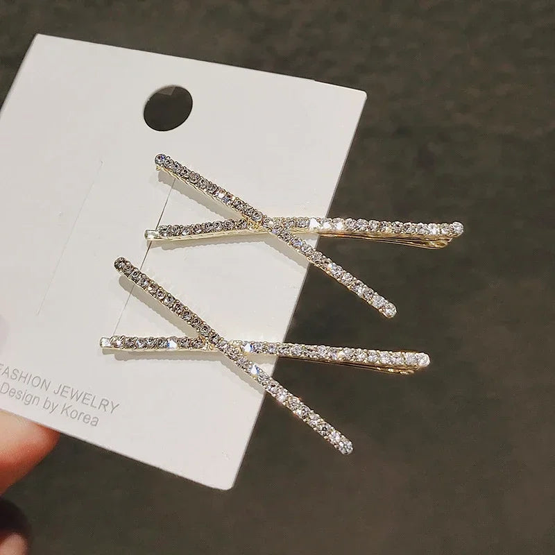 « Lot 2 Barrettes Femme – Croix Strass »