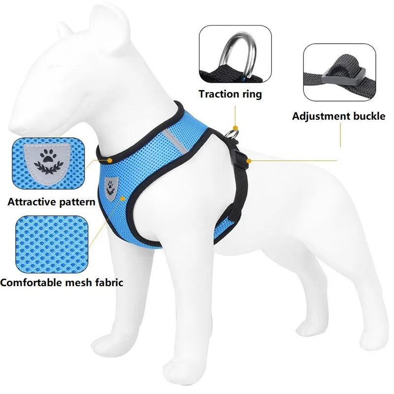 Adjustable Escape-Resistant Cat Harness & Leash Set – Soft Vest for Cats & Kittens