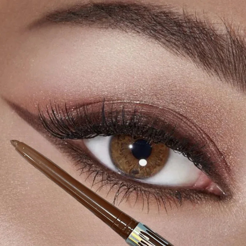 Stylo Eyeliner Marron Lisse – Ultra-Fin, Mat, Étanche, Stylo Silkworm Doux, Facile à Porter, Séchage Rapide, Maquillage des Yeux