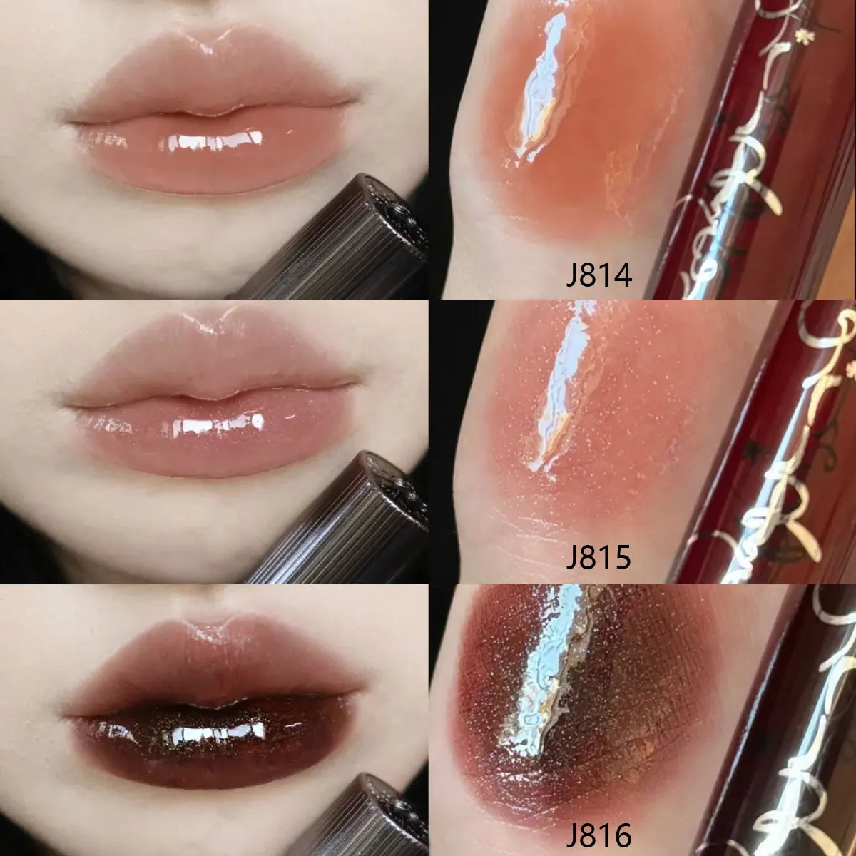 Girlcult Unreal Lip Gloss-4 nuances, texture brillante irisée, hydratant non collant, dégradé de lèvres amical, saison de vacances, fête