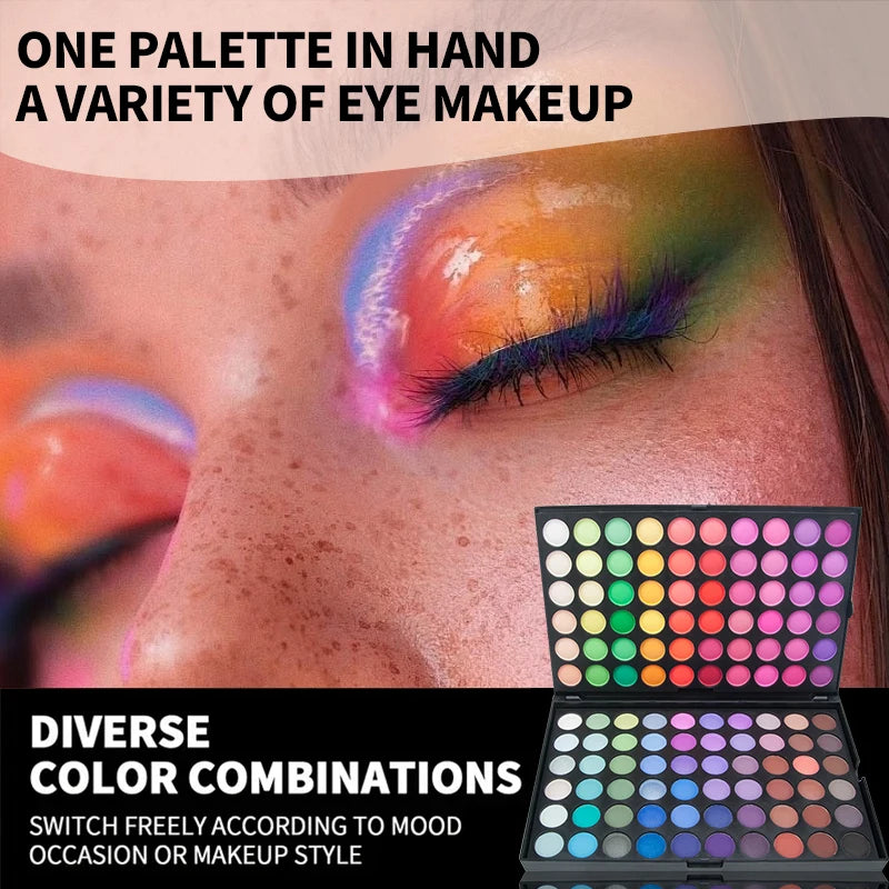 **« Palette fards à paupières 120 couleurs – Mat, pailleté et scintillant, haute pigmentation »**