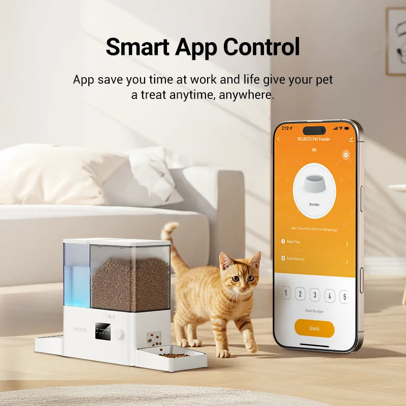 8.5L Smart Automatic Pet Feeder & Gravity Water Dispenser – Wi-Fi Food Station