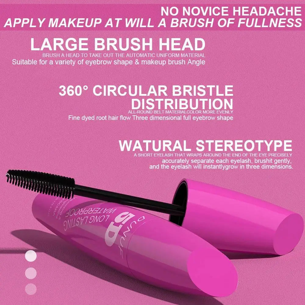 Mascara volumisant 5D waterproof longue tenue 24 h crème allongeante cils plus épais et fournis sans paquets