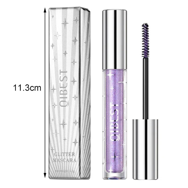 **« Mascara pailleté diamant – Argent, or, violet, waterproof et longue tenue »**