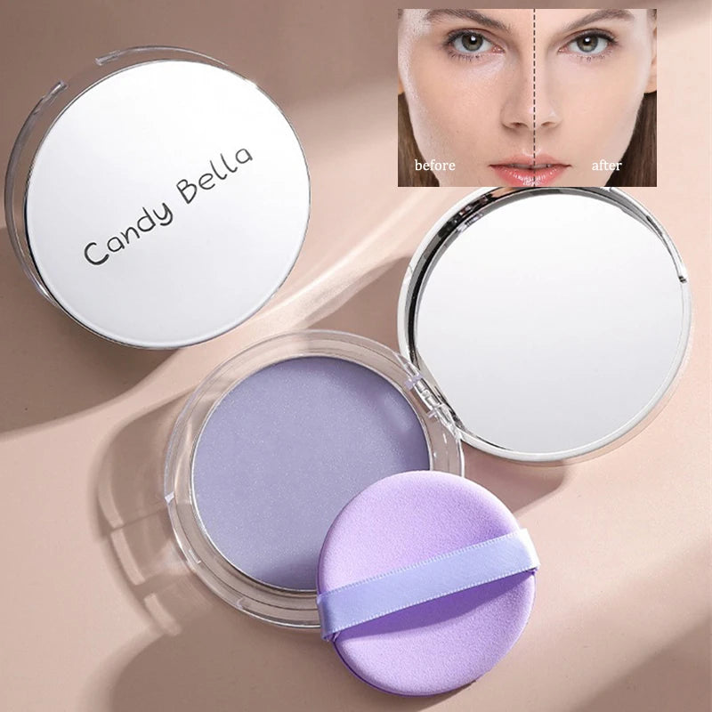 Poudre compacte contrôle de l’huile avec houppette, matte, anti-cernes, waterproof, utilisable humide et sec, fond de teint pour le visage, cosmétiques