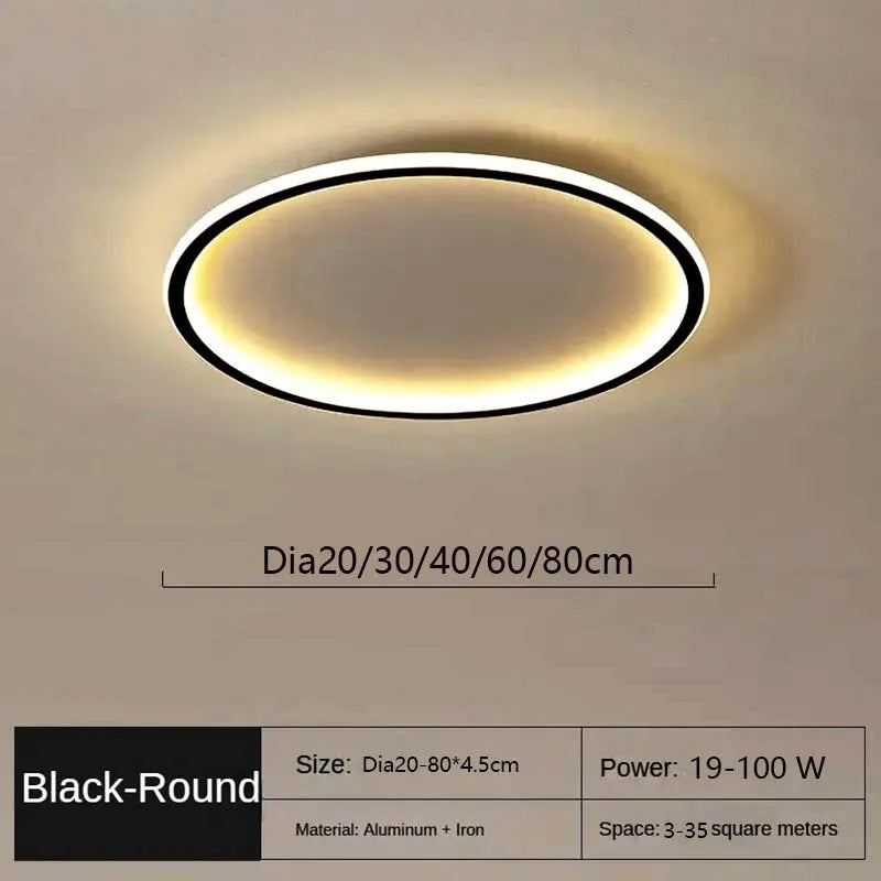 Modern LED Ceiling Light – Circular Flush Mount Fixture for Living Room, Bedroom & Hallway