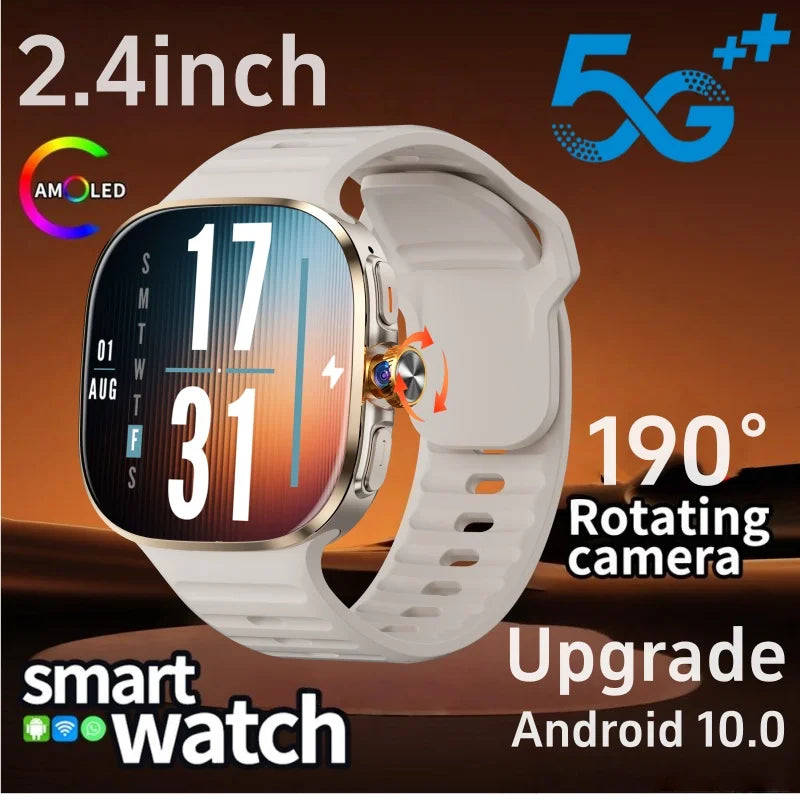 M99 Smartwatch 5G avec écran Amoled de 2.4 pouces 900W caméra rotative WIFI GPS Position boussole NFC Bluetooth montre intelligente hommes femmes