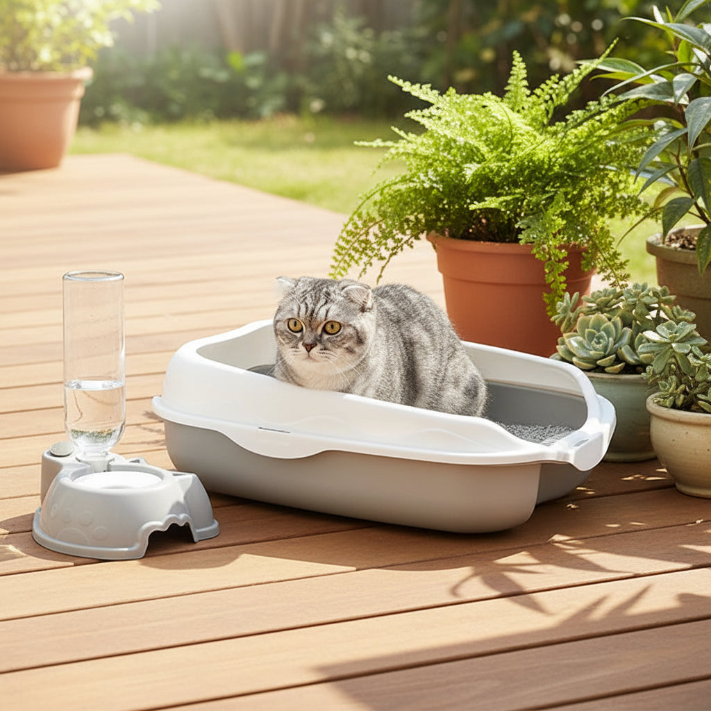KittyComfort™ | Open-Top Litter Box for Cats