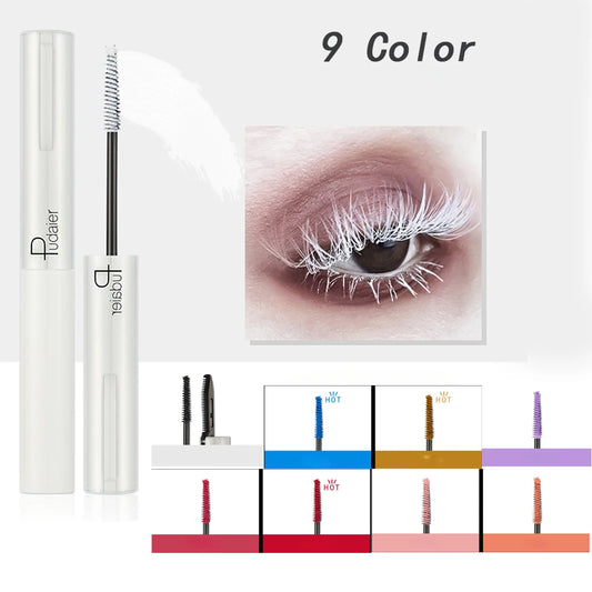 Mascara blanc 4D soyeux cils naturels longue tenue waterproof volume et courbure