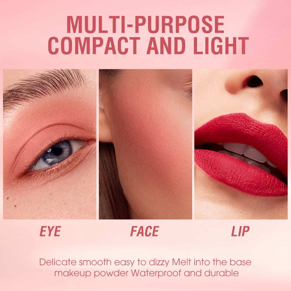 Blush 8 Couleurs — Teinte Joues Brillante, Blush Liquide Waterproof, Multi-usage pour Yeux et Lèvres, Stick Blush, Outil Beauté pour Femmes et Filles