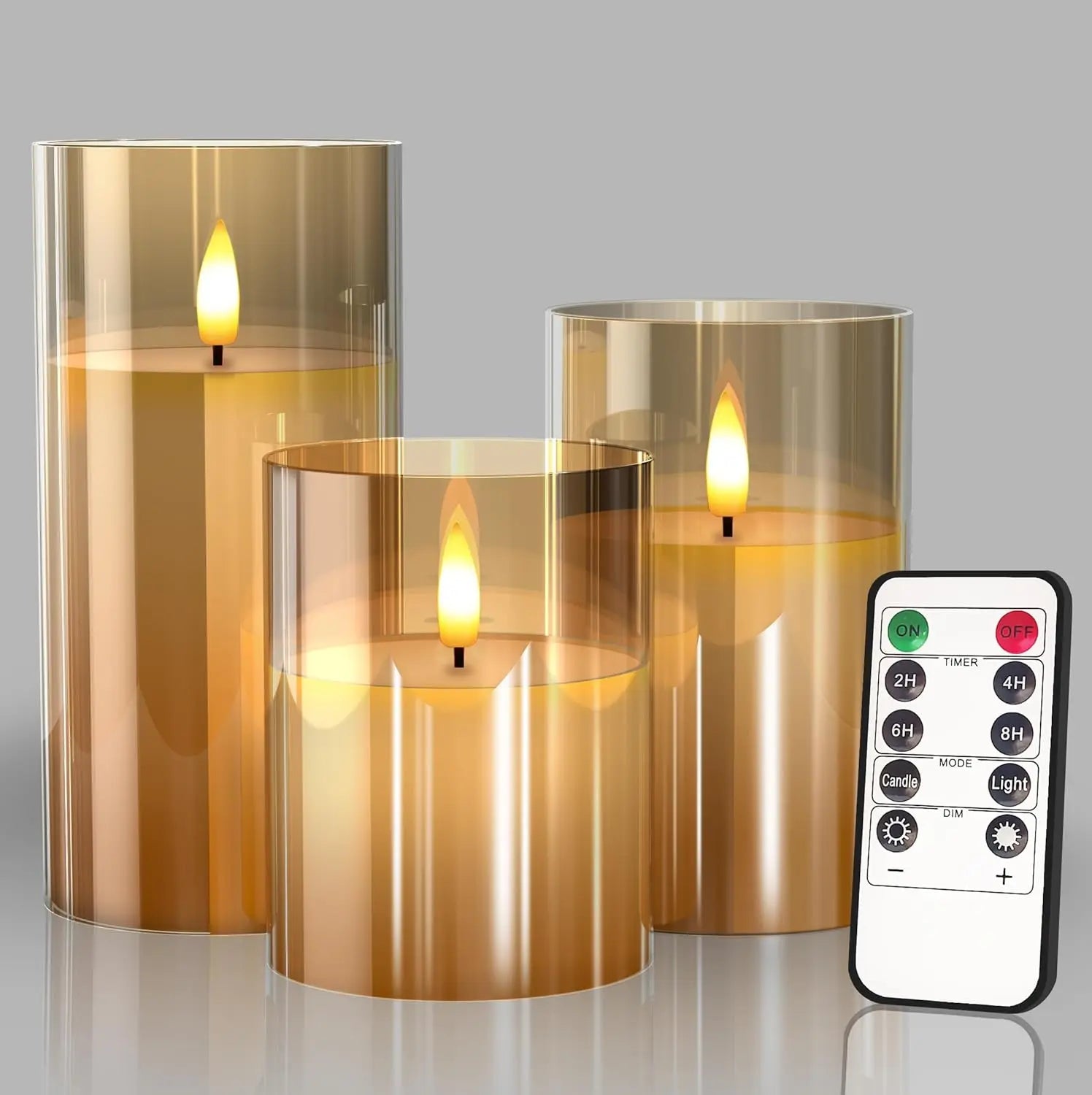 LED Flameless Wax Candles with Remote & Timer – Realistic Flickering Candles for Home Decor