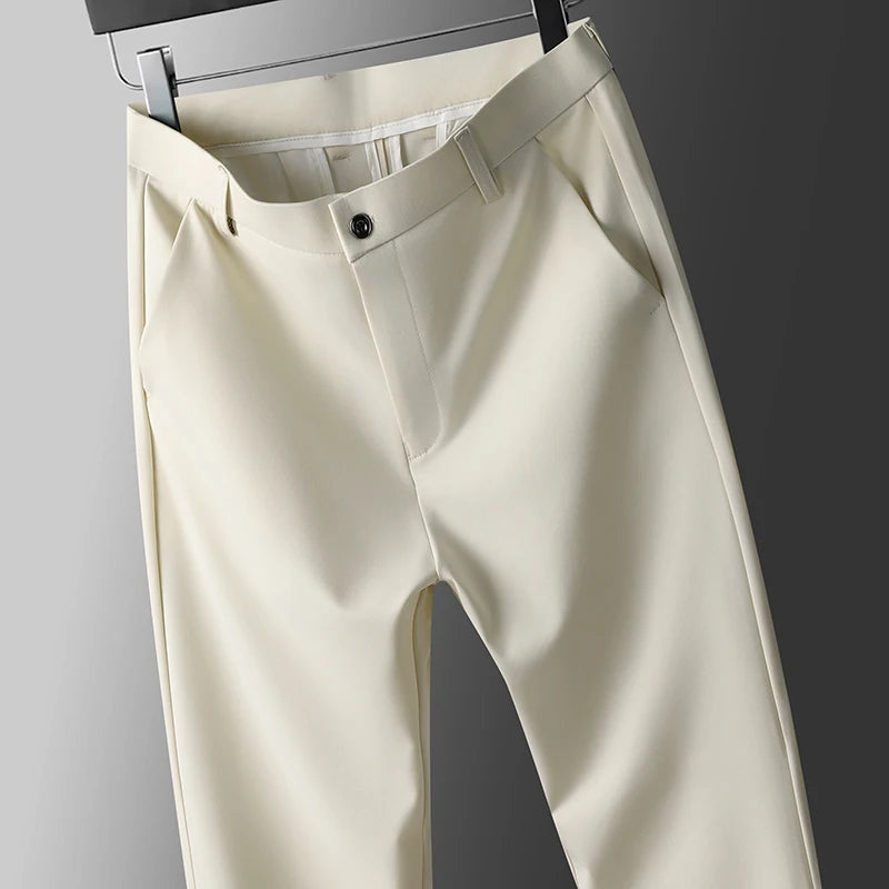 Pantalon d’Été Homme 29-42 – Léger, Coupe Droite, Extensible, Sans Repassage, Tissu Doux et Rafraîchissant