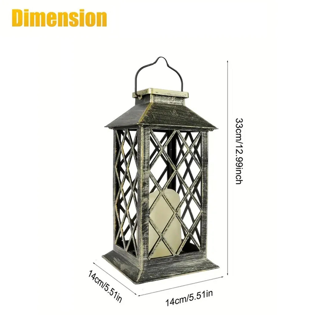 Solar Hanging Lantern – Flickering Flameless LED Candle Light
