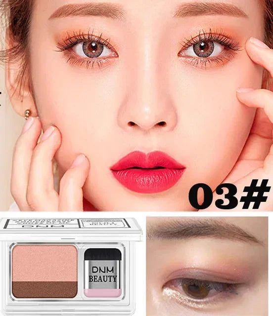 Ombre à paupières en stick dégradé 2 couleurs, longue tenue et waterproof, fini mat et nacré, cosmétiques professionnels pour femmes