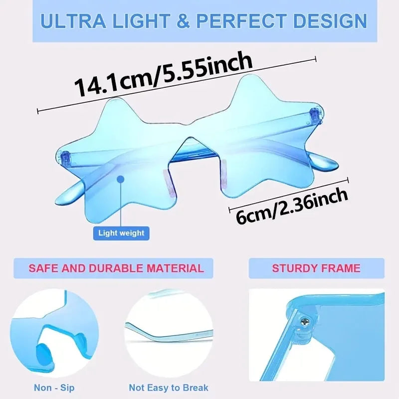 « Lunettes Étoile – Couleurs Bonbon, Lot de 1 à 9 »