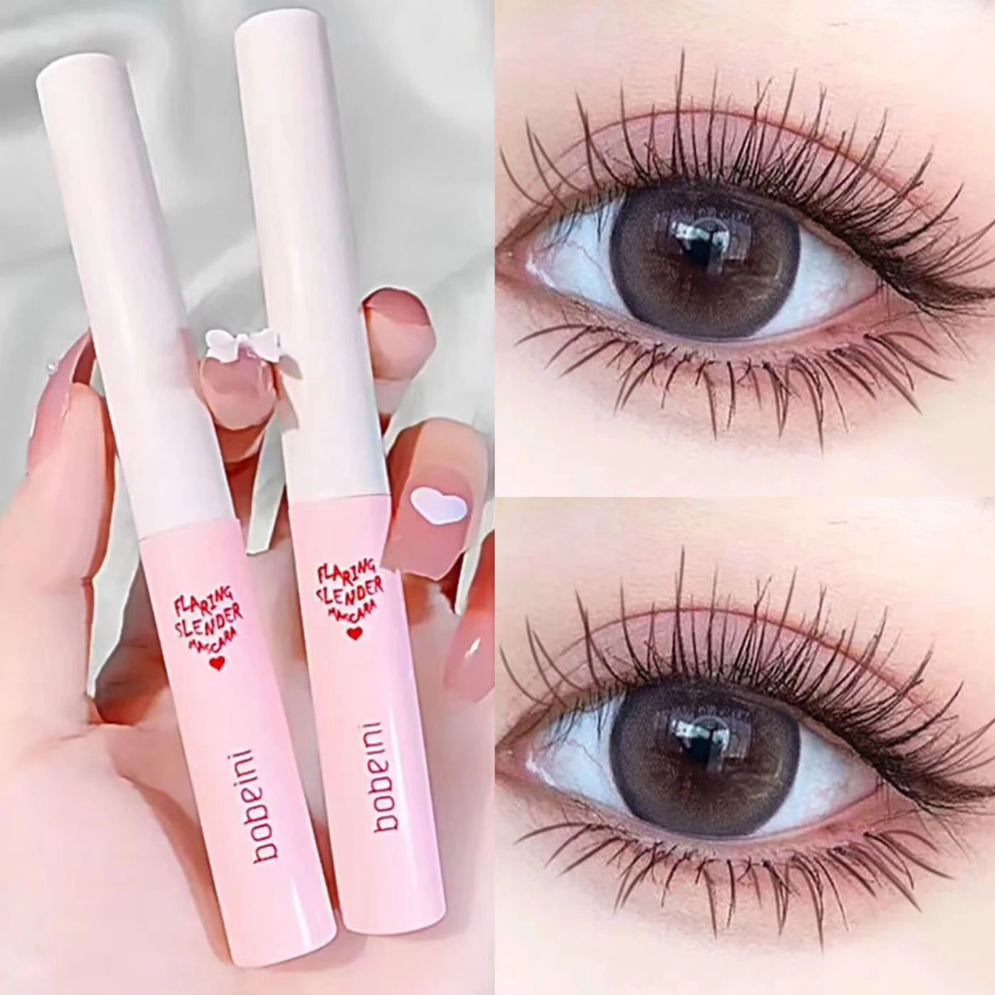 **« Mascara fibres de soie – Brosse ultra-fine, waterproof et recourbant »**