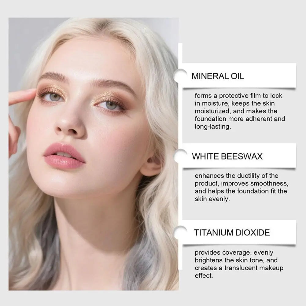 Fond de Teint Stick 2-en-1 Changeant de Couleur – Longue Tenue, Hydratant, Haute Couvrance, Maquillage Coréen