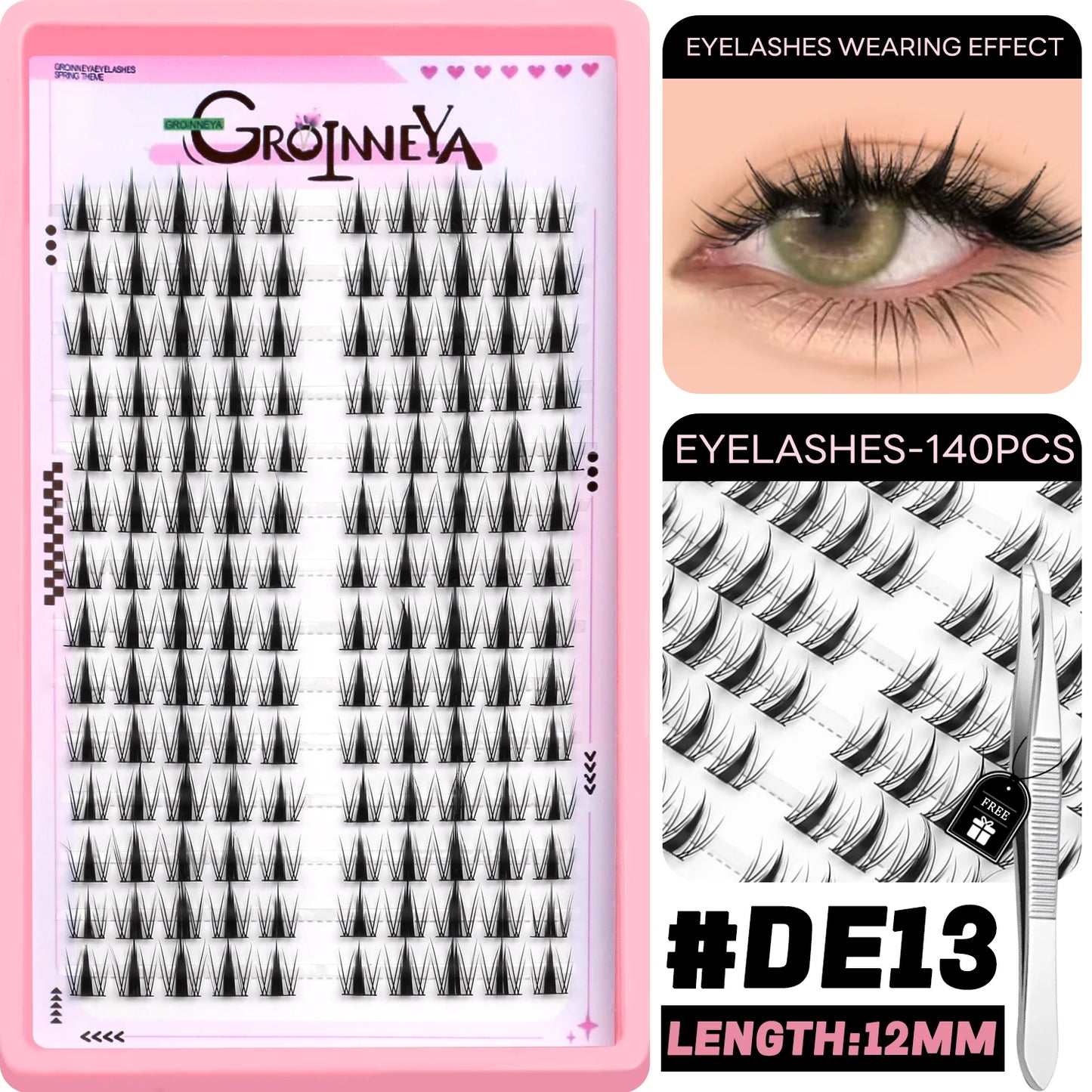 Grappes de cils DIY – Cils manga, multi-styles, effet naturel – Faux cils pour extensions et maquillage professionnel