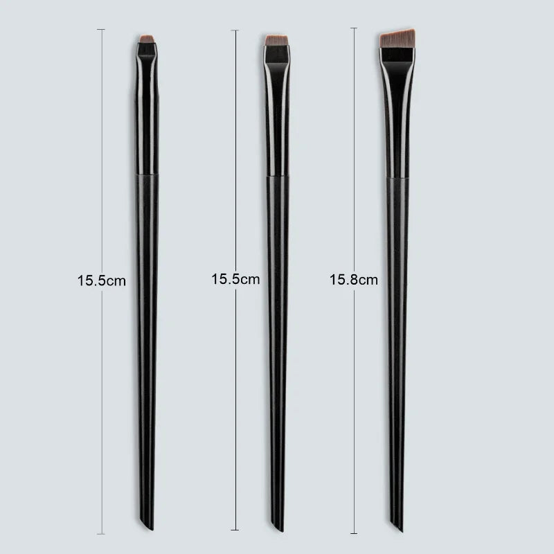 3 pièces/ensemble lame Eyeliner brosse à sourcils Portable plat fin Eye Liner sourcils Contour pinceaux de maquillage outil de maquillage