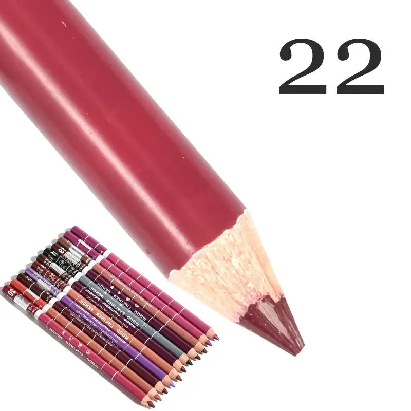 Set 28 Couleurs Crayons à Lèvres Waterproof – Mat, Teintes Nude et Rouge, Longue Tenue, Anti-Transfert, Maquillage des Lèvres pour Femmes, Fête