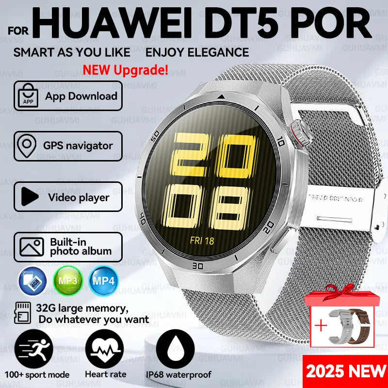 Montre connectée HUAWEI GT 5 Pro, mémoire de 32 go, AGPS Beidou, Navigation, écran saphir, vidéo HD, appel Bluetooth, nouveauté 2025