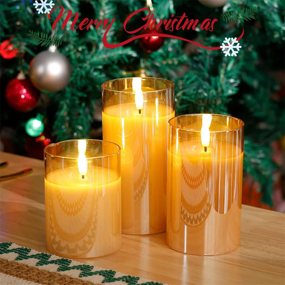 LED Flameless Wax Candles with Remote & Timer – Realistic Flickering Candles for Home Decor