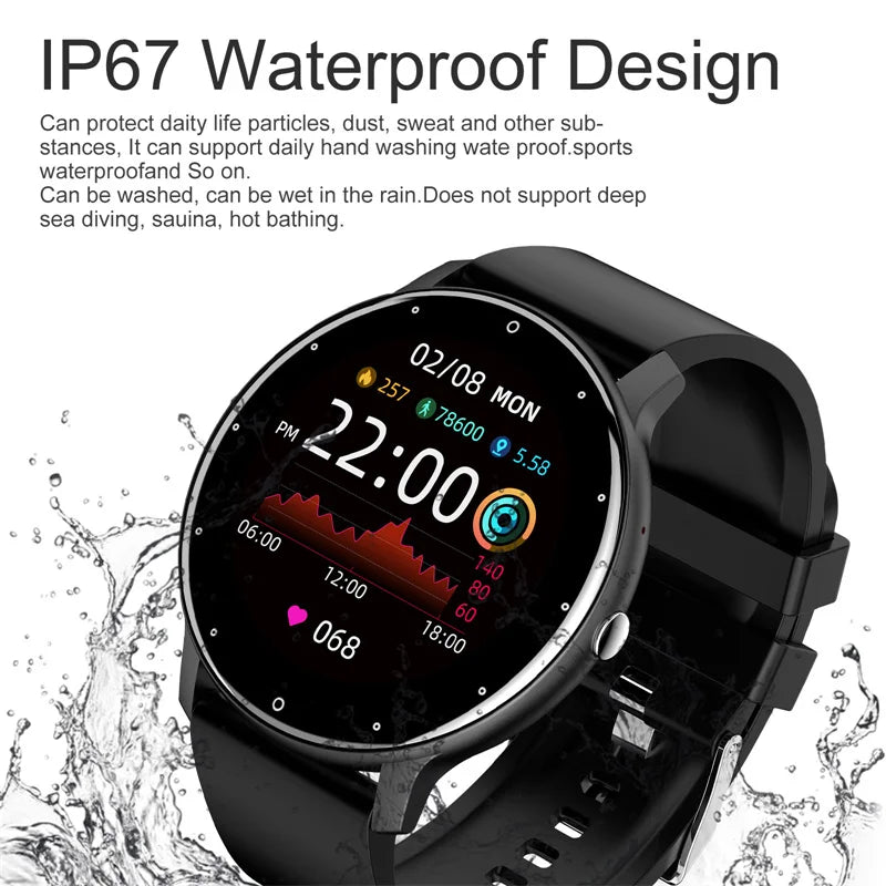 Montre intelligente femmes hommes plein écran tactile Bluetooth 5.2 appel étanche montres sport Fitness Tracker usine IP67 ZL02 nouveau