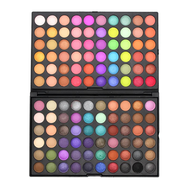 Palette fards à paupières 120 couleurs waterproof mat et pailleté longue tenue