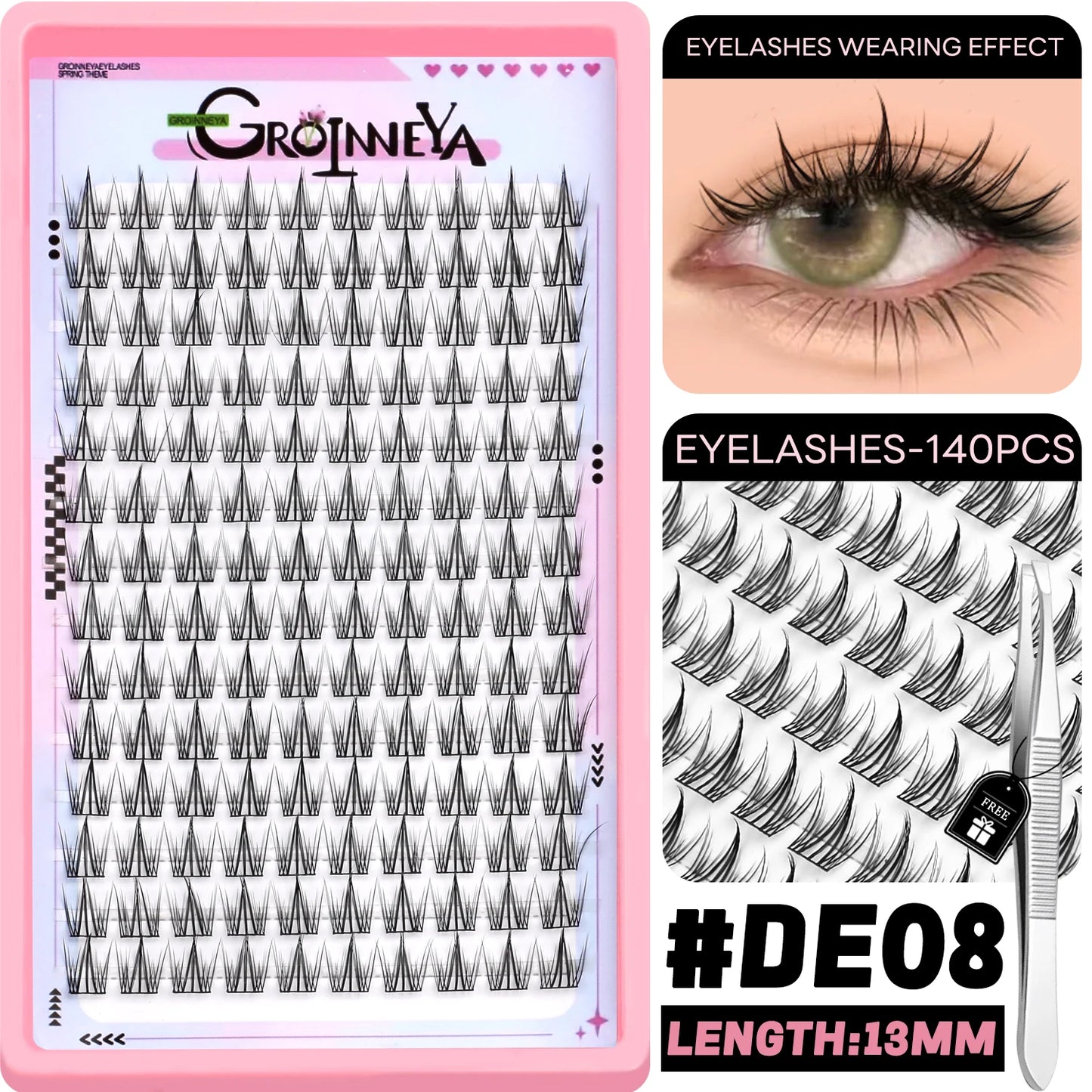 Grappes de cils DIY – Cils manga, multi-styles, effet naturel – Faux cils pour extensions et maquillage professionnel