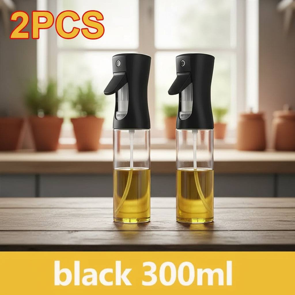 2-in-1 Oil Sprayer & Brush Bottle – 200ml / 300ml / 500ml Kitchen Oil Mister for Cooking, Baking & BBQ