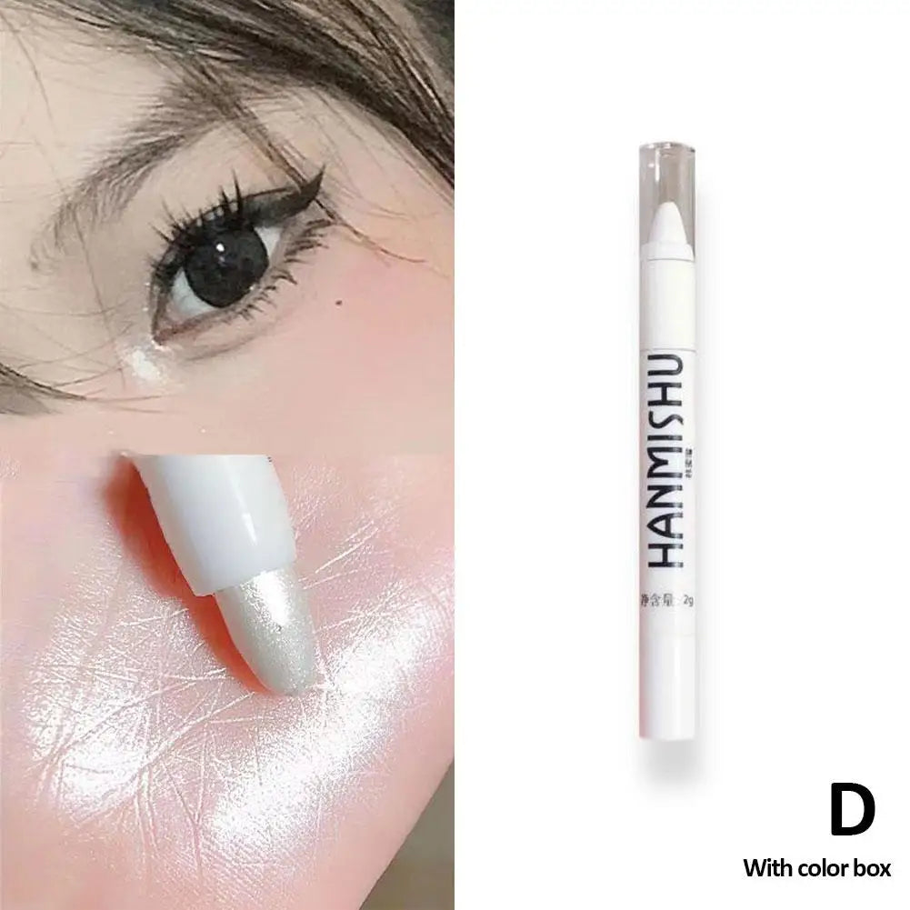 Stick Highlighter Scintillant — Crayon Fard à Paupières Blanc Pailleté, Illumine le Regard, Effet Éclatant et Dazzling, Maquillage Highlighter