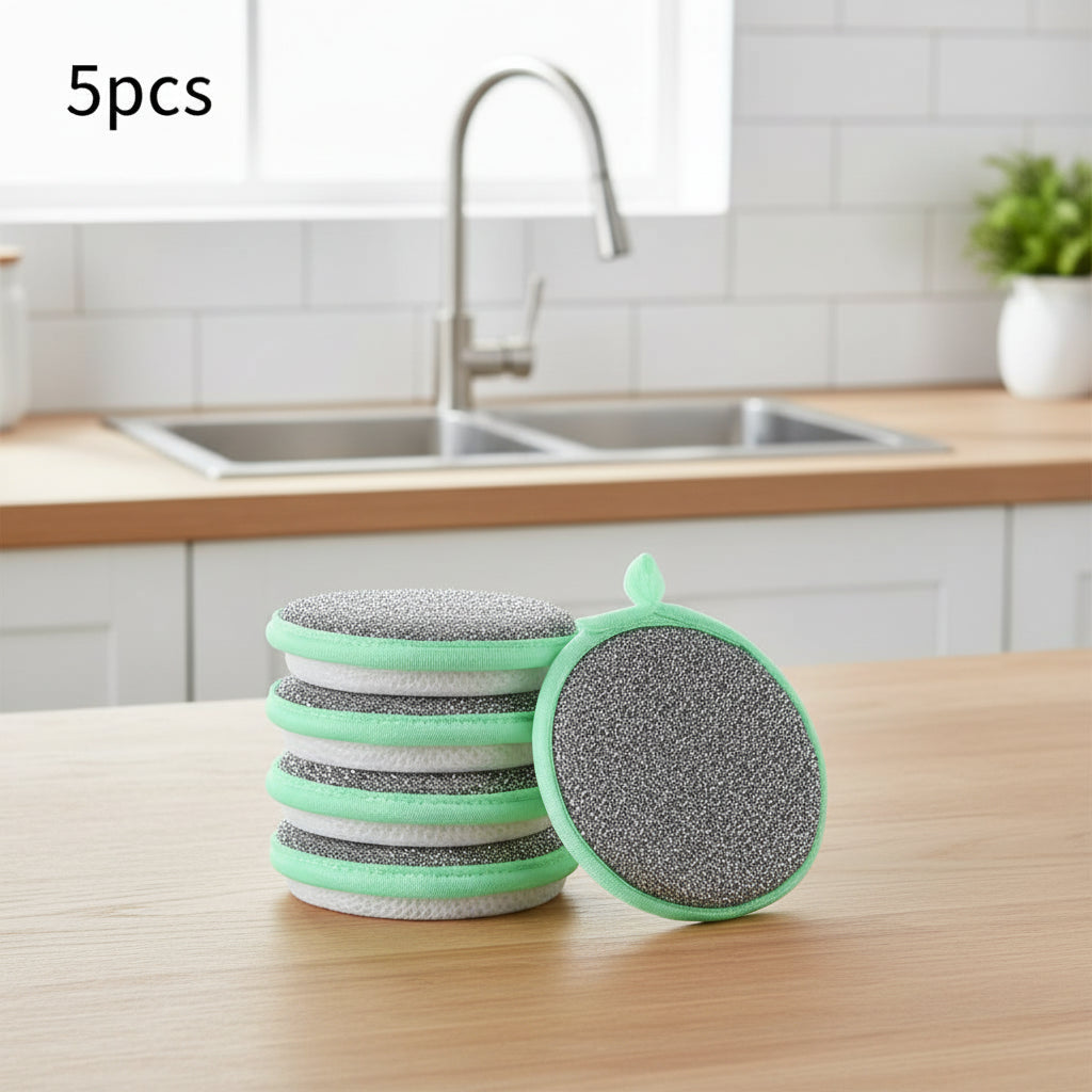 Reusable Double-Sided Dishwashing Sponges – Kitchen Cleaning Sponge Set