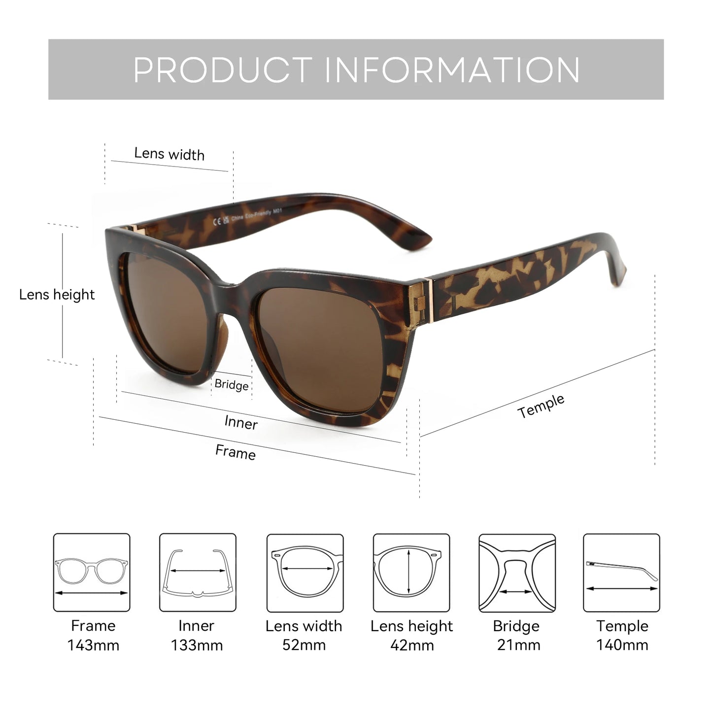 Lunettes de soleil – Modèle papillon à la mode pour femmes | Protection UV400 | Lunettes de soleil œil-de-chat polarisées ZS2218