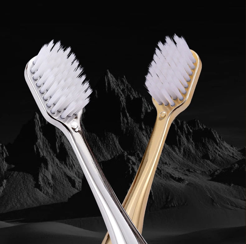 2-Pack Luxury Soft Bristle Toothbrush Set – Roman Column Handle Design