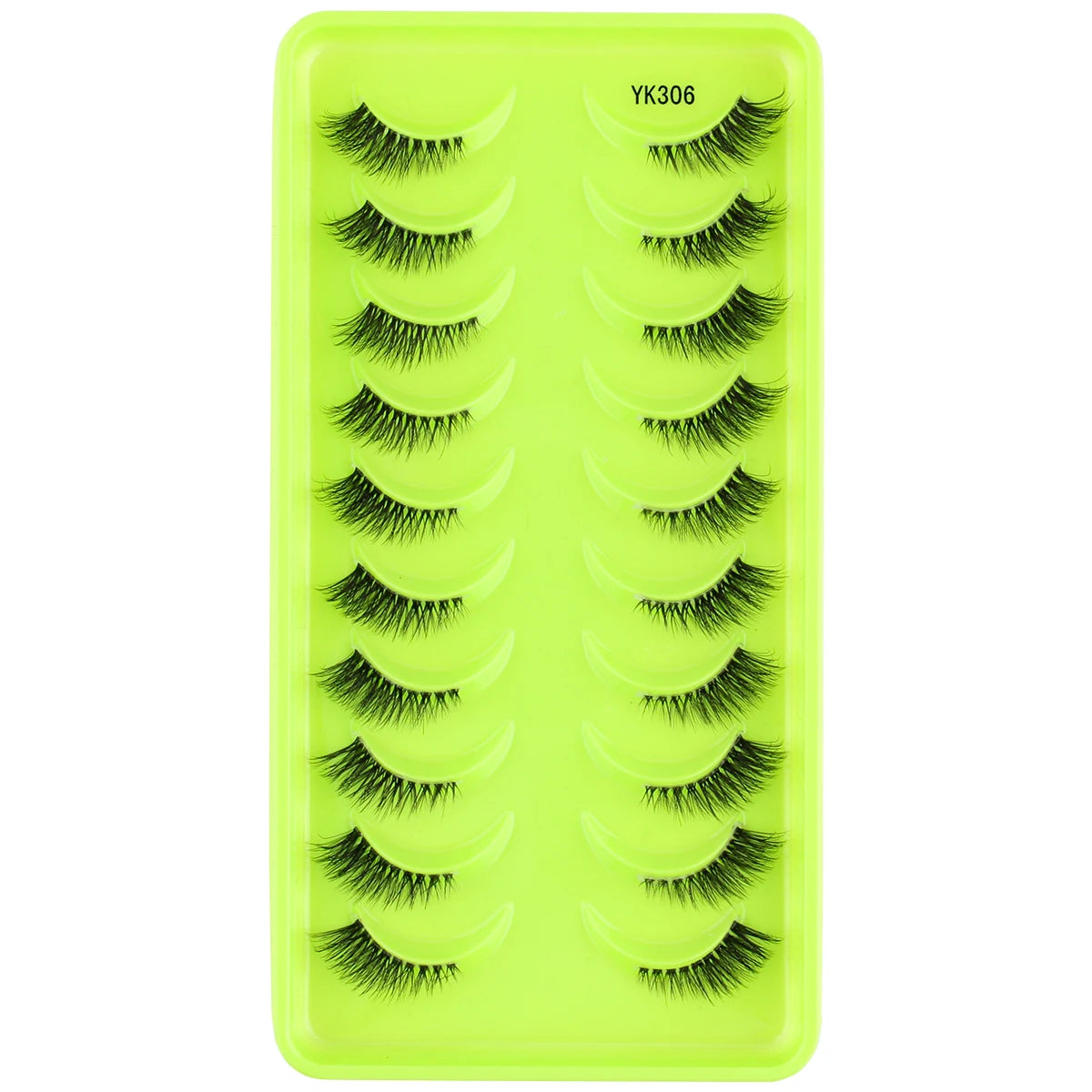 Nouveaux demi-cils – 3 à 10 paires, cils naturels 3D style Cat Eye, tige transparente – Extensions de faux cils pour maquillage