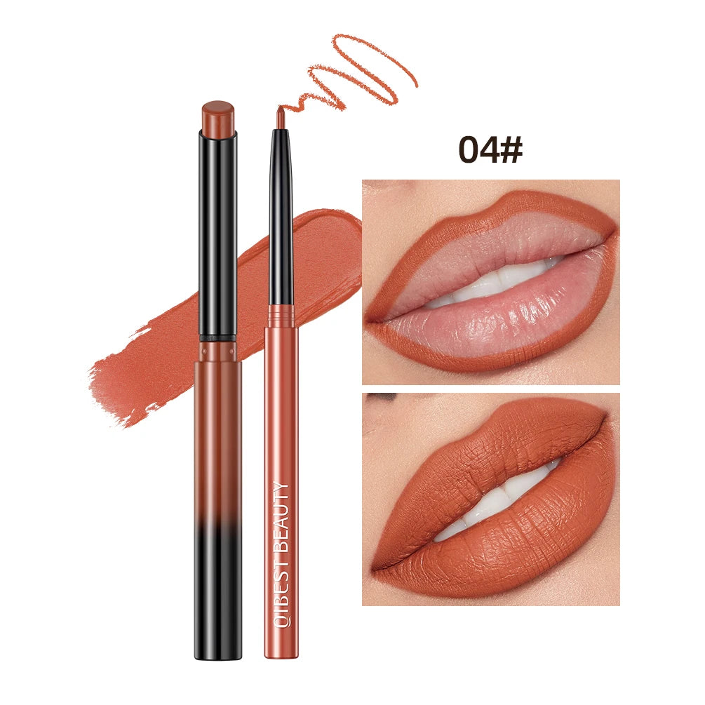 Crayon à Lèvres Mat Nude – Longue Tenue, Waterproof, Contour des Lèvres, Rouge Sexy, Set Maquillage pour Femmes