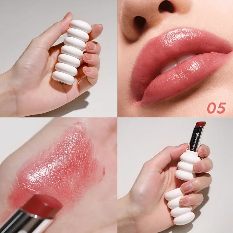 Rouge à lèvres pailleté caméléon — Multi-usage pour lèvres et paupières | Fini nacré violet, rose et métallique | Gloss et rouge à lèvres polyvalent pour maquillage éclatant